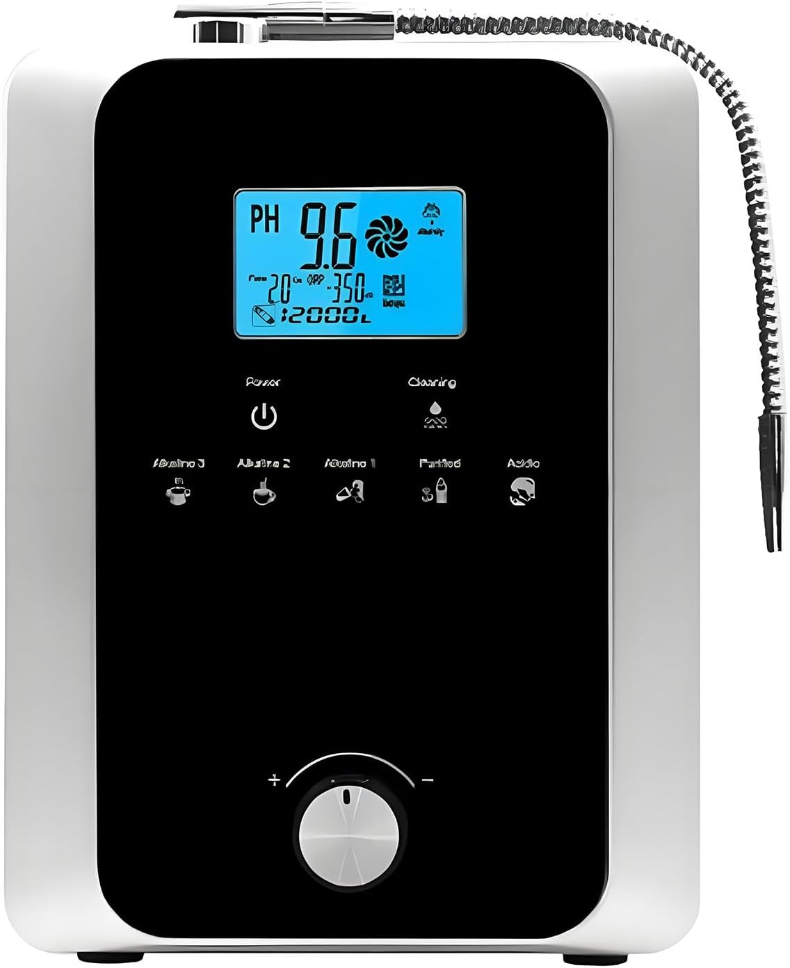 Memykoy Filterkannen, Schwarz, Wasserionisator und -Reiniger, pH-Wert 3, 11 (alkalisch/sauer), bis zu -800 mV ORP