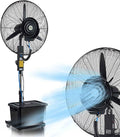 asdchZen Standventilatoren, 70 cm, Weiß, Gewerblicher Außenventilator Mit Nebelfunktion, Oszillierender Standfuß Mit Kühlendem Nebel