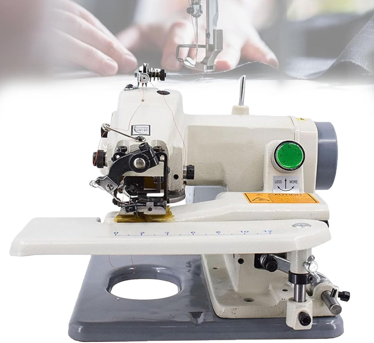 Zowdrix Blindstichmaschine, Grau, Blindsaummaschine, Tisch-Einfaden-Kettenstichmaschine FüR Unsichtbare SäUme An