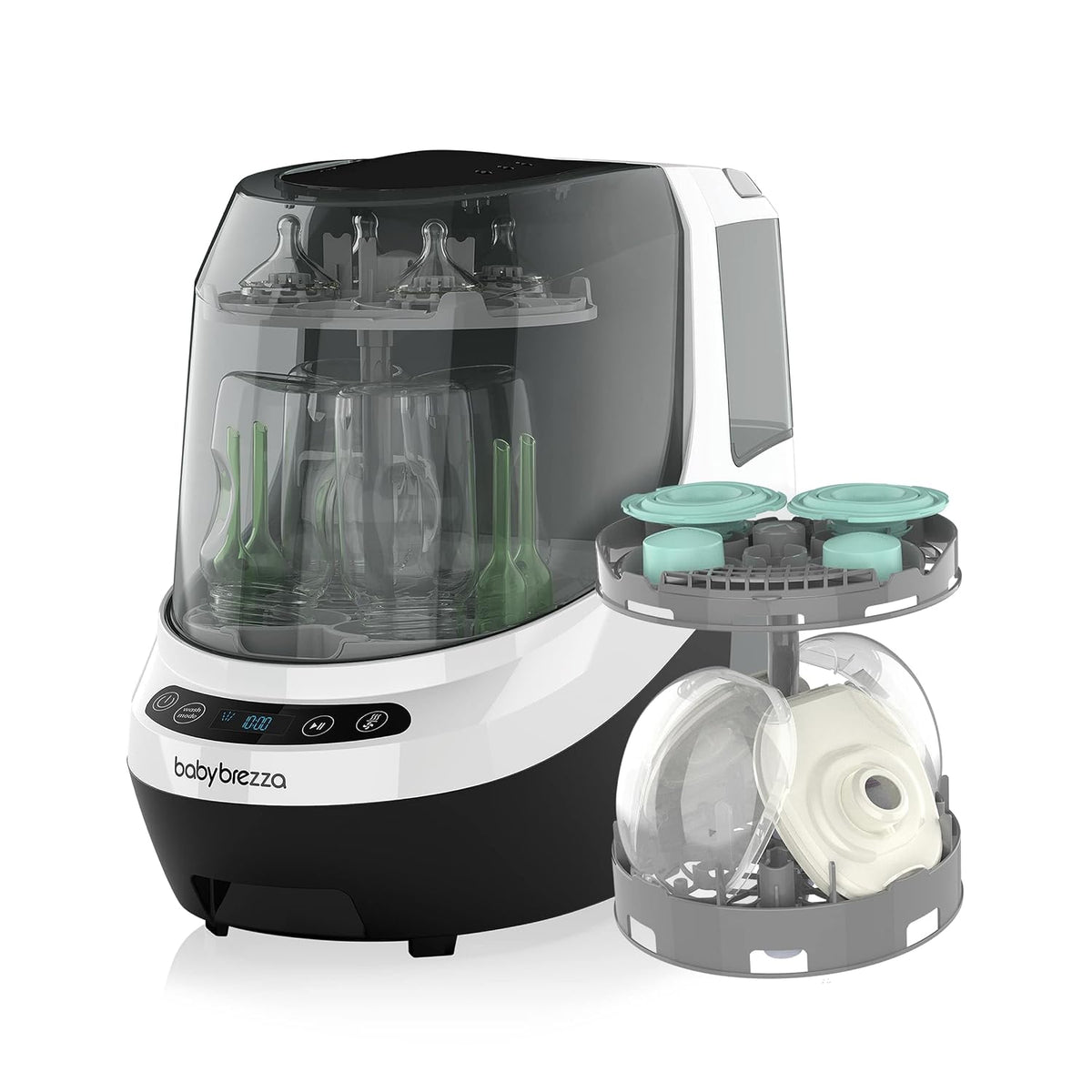 Baby Brezza Flaschenreiniger, Grau, Bottle Washer Pro automatischer, Wäscht, sterilisiert und trocknet flaschen & Milchpumpenteile
