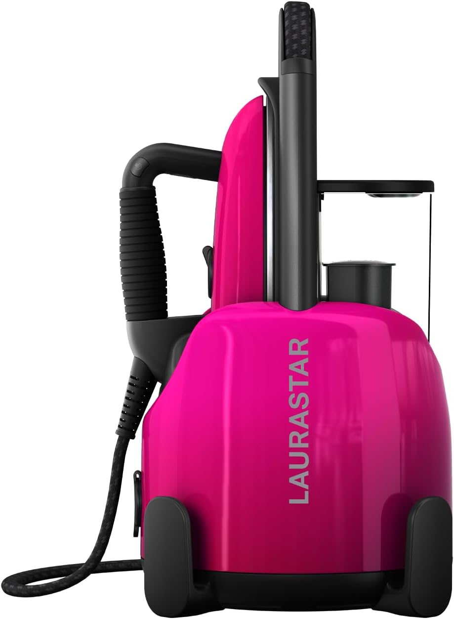 Laurastar Bügeleisensysteme, Grau, Lift Plus Pinky Pop, 3-in-1 Bügelstation, die Kleidung entknittert, bügelt und reinigt