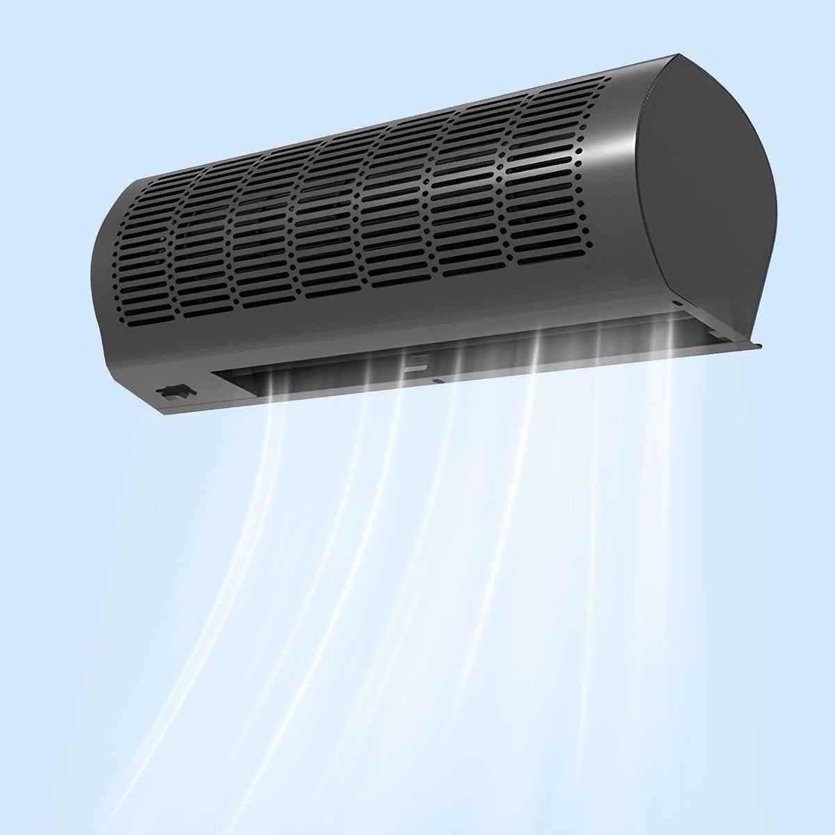 Luftschleier Wandventilatoren, Schwarz, zur Wandmontage, 2-stufiges Gewerbegerät mit Fernbedienung, Hochleistungs-Luftstrom für Supermarkt