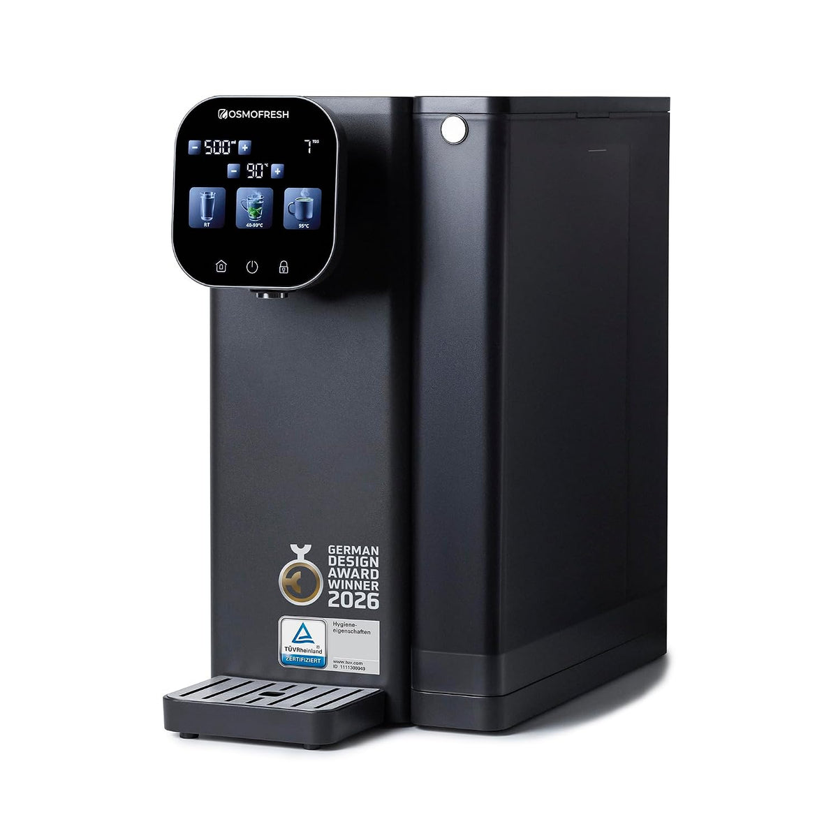 OsmoFresh Kühlschrank, Grau, Fusion Air Auftisch Osmoseanlage