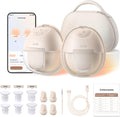 eufy Security Brustpumpen, Schwarz, elektrische Milchpumpe mit Wärmefunktion S1 Pro, kabelloses Ladecase, Schlank & Freihändig mit branchenführender