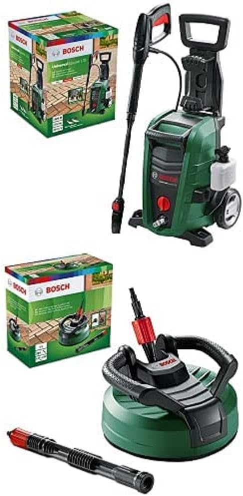 Bosch Hochdruckreiniger, Schwarz, UniversalAquatak + Terrassenreiniger AquaSurf