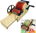 ALSUP Spinnen, 12 cm, Braun, Kardiermaschine für Wolle, Manuelle Wollkardiermaschine, Holztrommel Trommelkarder