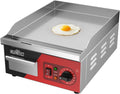 crosson Elektrische Tischgrills, 2000 W, 40CM, Silber, Kommerzielle Grillplatte Elektrisch, Elektrische Grillplatte Edelstahl 36 * Einstellbare