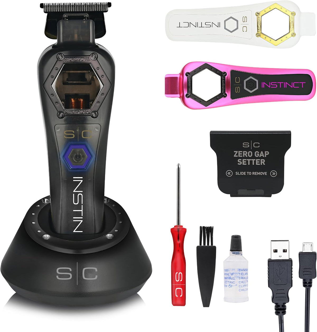 Stylecraft Elektrorasierer, Schwarz, Professioneller Herren-Haarschneider Instinct Metal Trimmer, Dynamischer Drehmomentsteuerung
