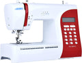 LKZL Nähsets, Rot, Näh- und Stickmaschine, Sicheres Nähzeug, 197 Integrierte Stiche, LCD Bildschirm, Einfach Zu Bedienen und Zu Speichern