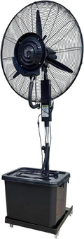 Romyqpipy Standventilatoren, 42 L, 3 W, Weiß, Mobiler Nebelventilator auf Rollen mit Tank, Oszillierender Industrieller Standventilator
