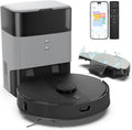 FIXR Saugroboter, Schwarz, T20+ und Wischroboter Combo Selbstentleerung mit 6000Pa, LiDAR Navigation, Home Mapping