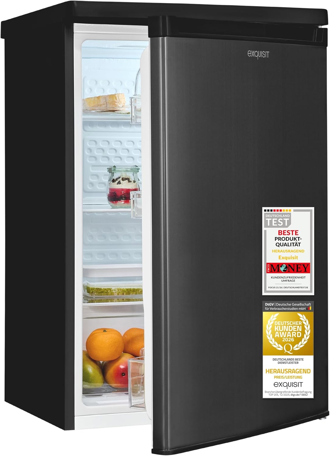 Exquisit Kühlschrank, 126 l, Weiß, Vollraum