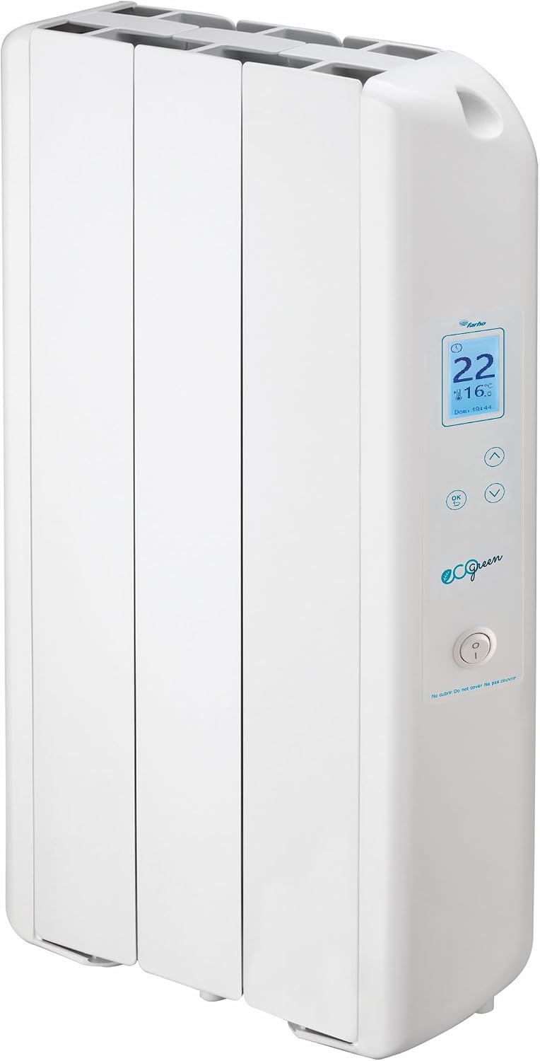 farho Heizkörper, 330 W, 6 m, Grün, Elektrische Ölradiator Energiesparend Eco Green (3) ·