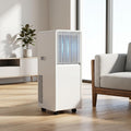 Mobiles Klimagerät, Weiß, Tragbare Klimaanlage 14000 BTU, Smart AC Einheit mit schneller Kühlung, leiser Schlafmodus