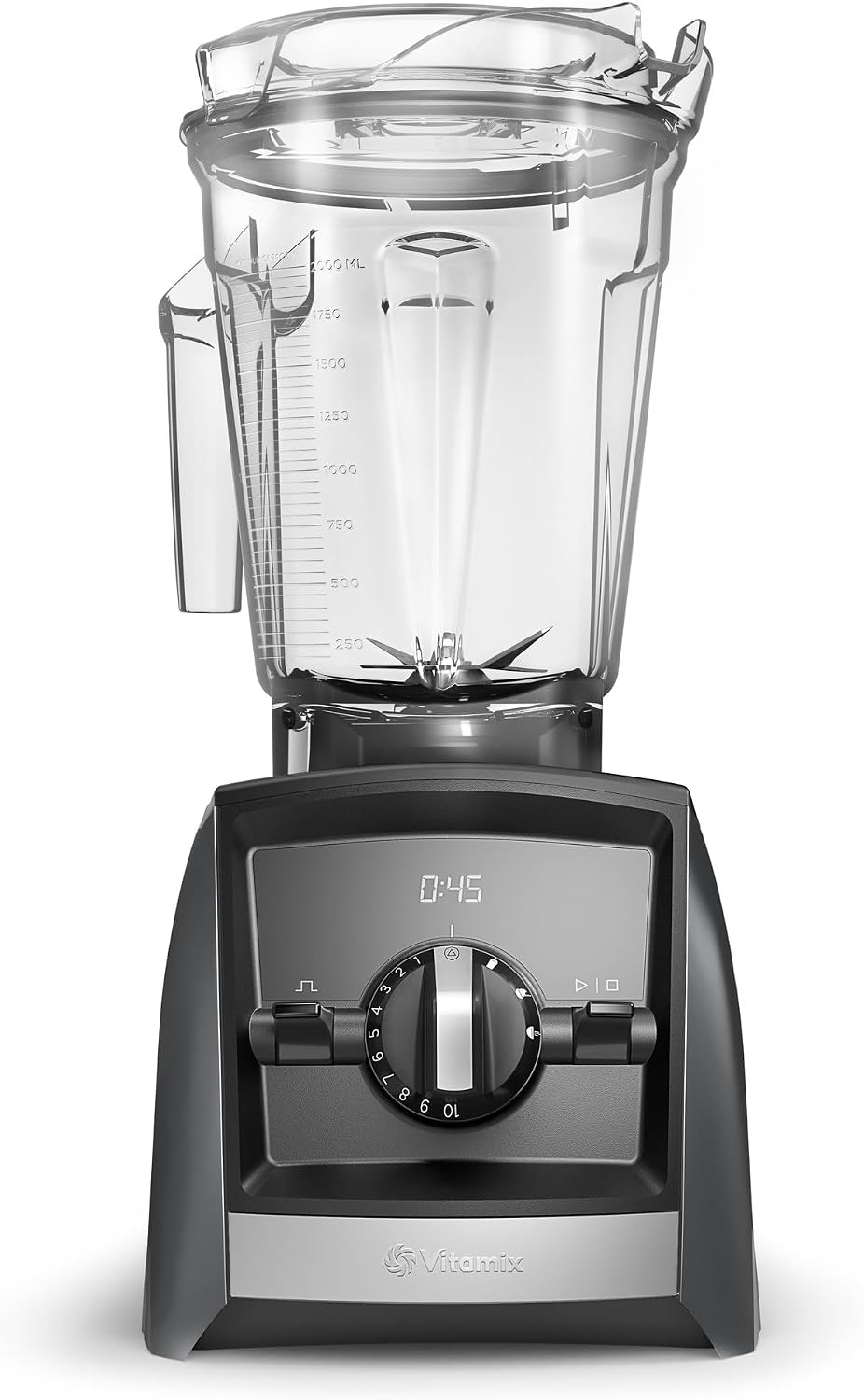 Vitamix Standmixer, 1,8 l, Schwarz, Slate A2500 Ascent Series Smart Mixer, Low-Profile-Behälter