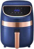 YRPEVFGAS Heissluftfritteuse, 5 l, Schwarz, Heißluftfritteuse, All-in-One-Smart-Touchscreen, multifunktionale elektrische Fritteuse für den Haushalt