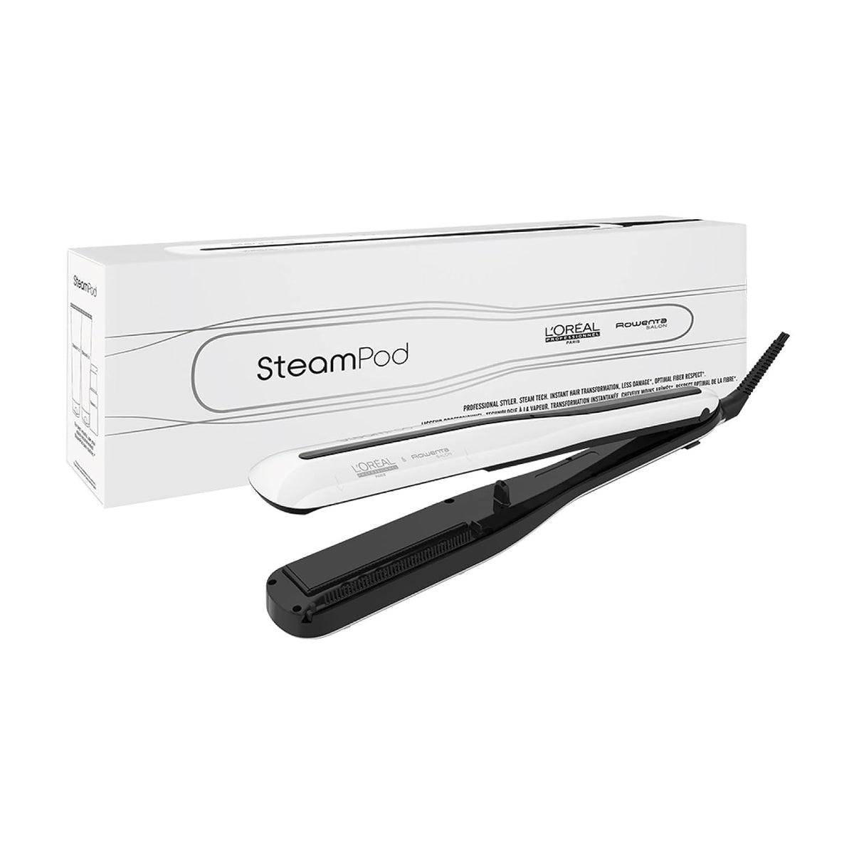 Flach Dampfglätter, Schwarz, L'Oréal Professionnel Paris SteamPod 3.0, Pflegestyler mit Dampf-Technologie für alle Haartypen