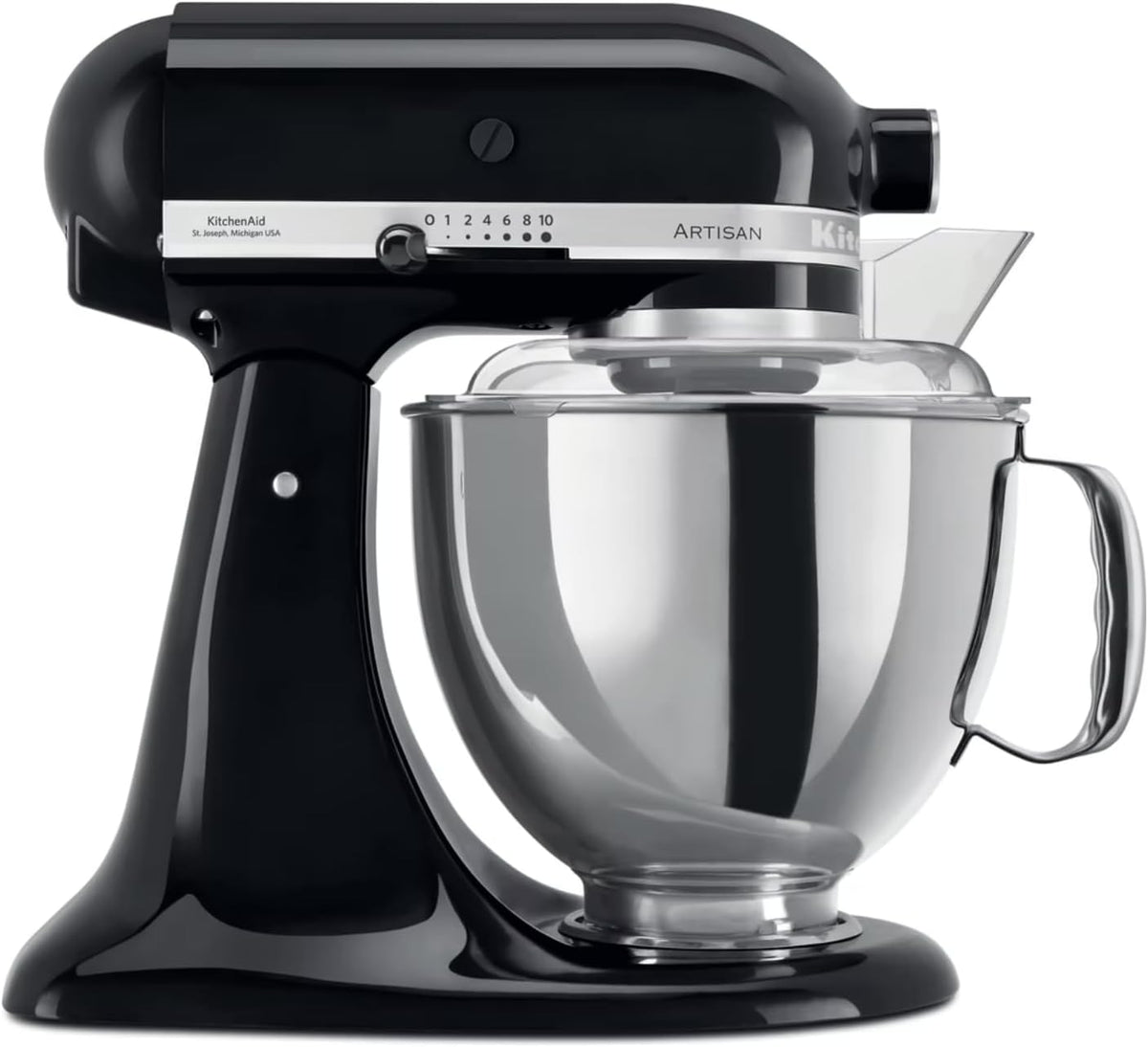 KitchenAid Universal-Küchenmaschinen, 4.8 L, Silber/Schwarz, Küchenmaschine - Artisan - Kippbarem Food Processor