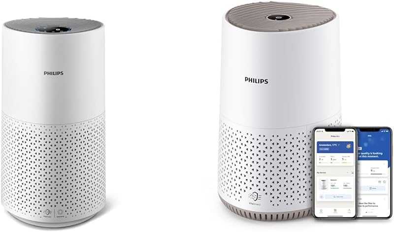 Philips Dunstabzugshaube, 78 m, Weiß, Luftreiniger Smart 1000i Serie - Reinigt Räume bis zu ²