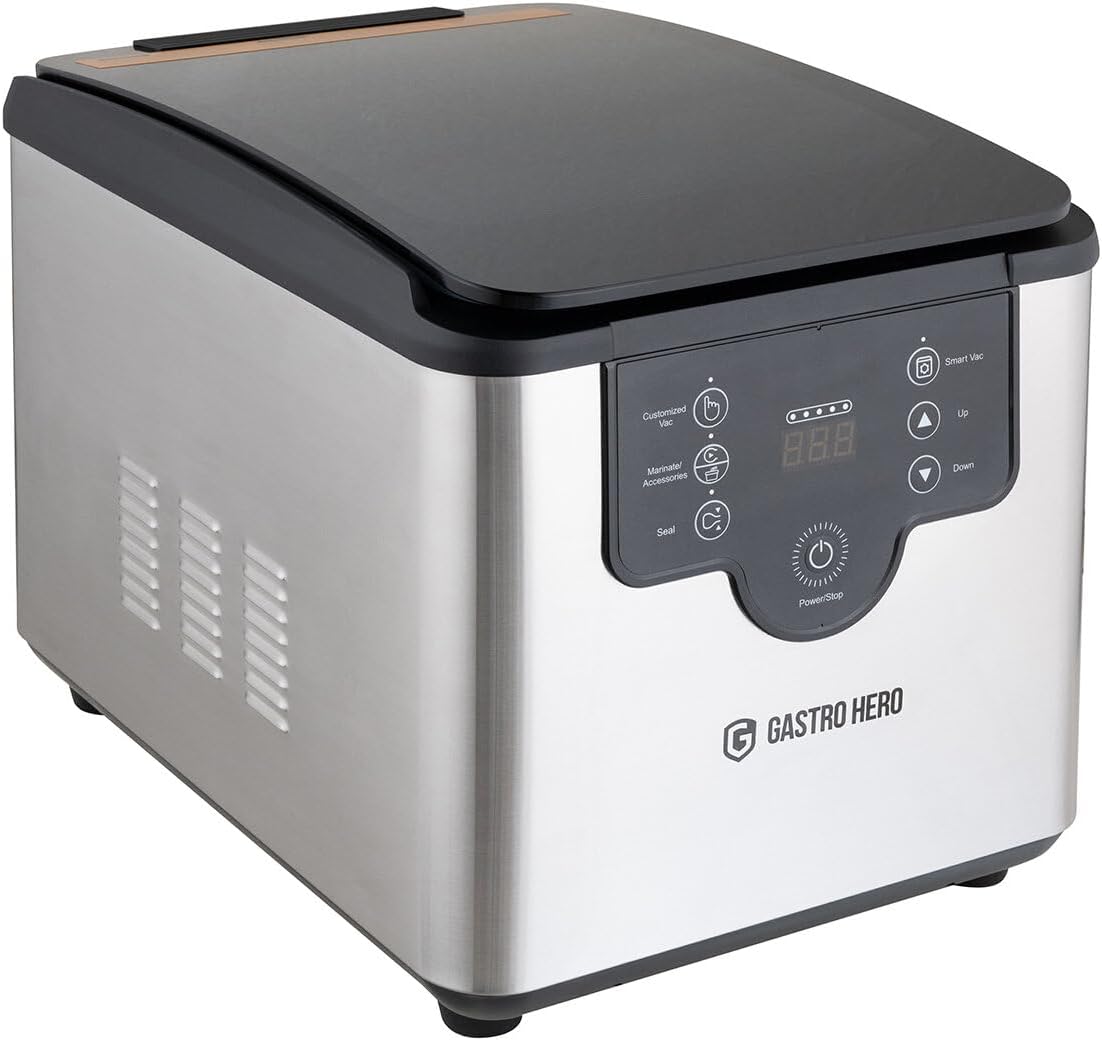 GastroHero Gefrierschrank, 133 L, Silber, Kammer-Vakuumiergerät, /Minute, Edelstahl KVM133OP