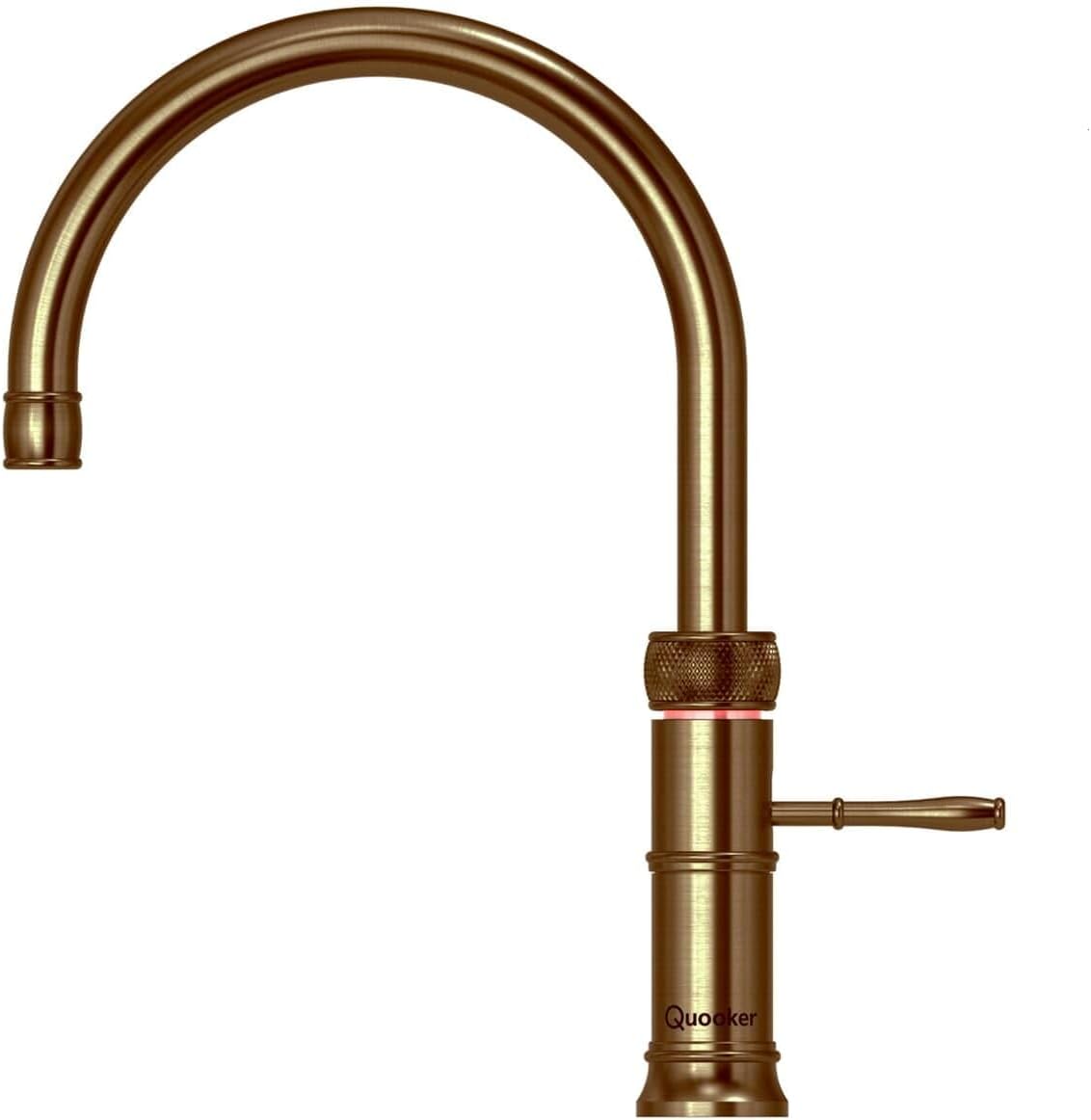Quooker Schongarer, Schwarz, PRO3 B Classic Fusion Round PTN (Messing Patina)