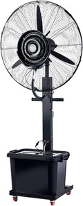 EBzvblxm Turmventilator, 75 cm, Schwarz, Vernebelungsventilator, Nebelventilator, oszillierender Bodennebelventilator