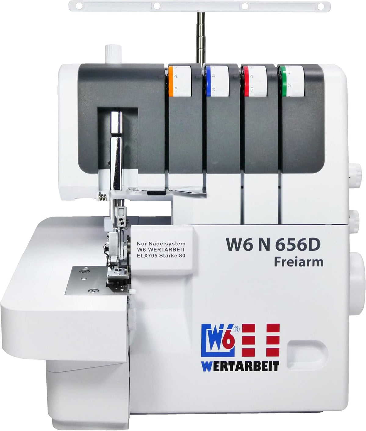 W6 WERTARBEIT Overlock-Nähmaschinen, Schwarz, W6 Nähmaschine N 656D Freiarm Overlock