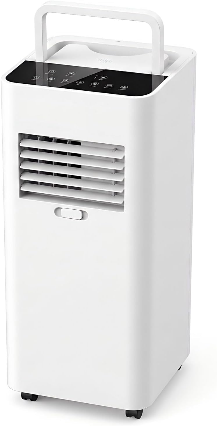 14000 Mobiles Klimagerät, 700 m, Weiß, BTU Tragbare Klimaanlage für ², Fernbedienung, Luftentfeuchter, Ventilatormodus