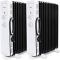 Aigostar Elektroheizkörper, Schwarz, Ölradiator 2500 Watt Energiesparend Heizkörper