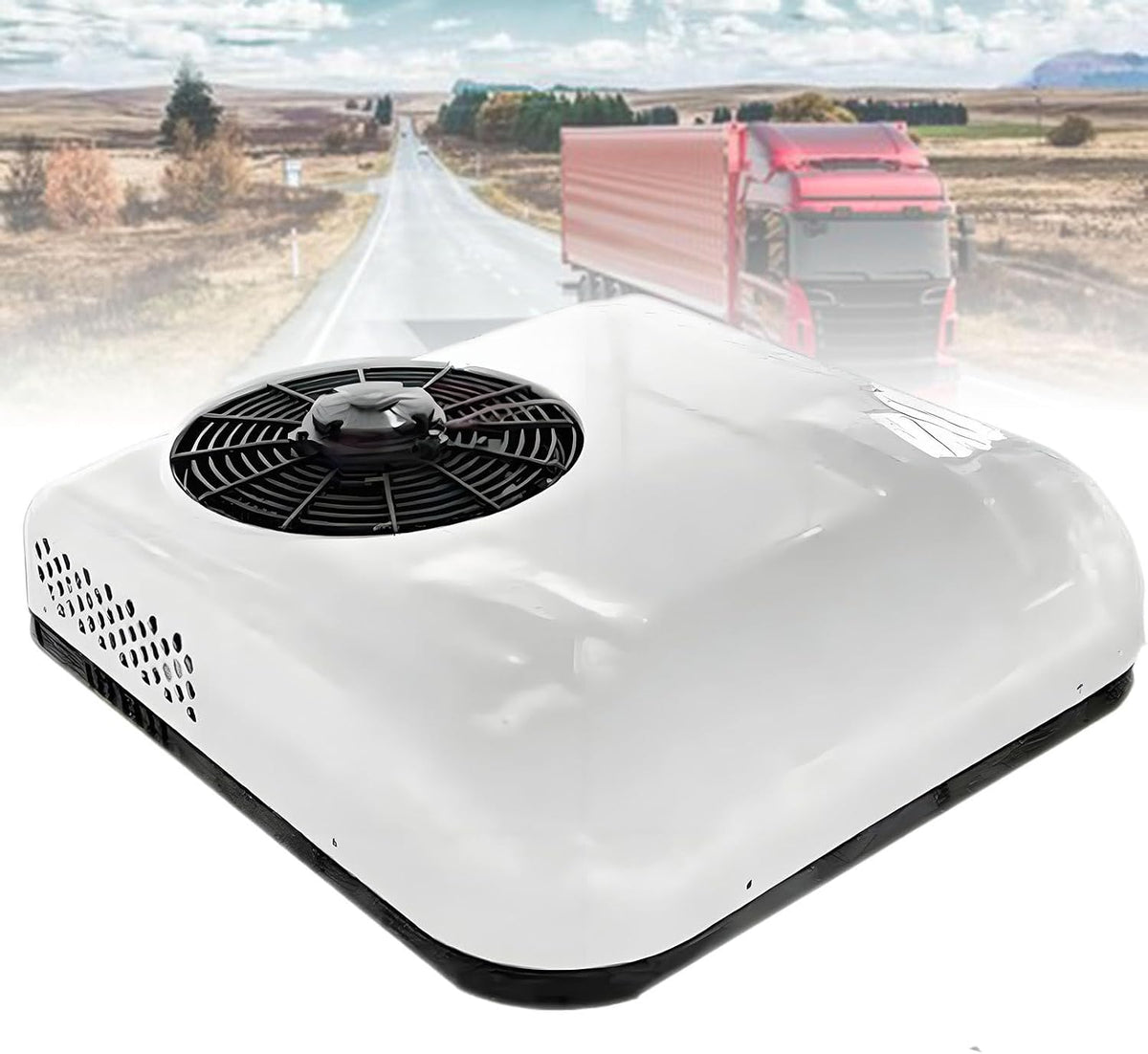 ExoticaBlend Mobiles Klimagerät, 850 W, 12 V, 24 V, Weiß, / DC Klimaanlage, / Wohnmobil-Dachklimaanlage, geeignet für LKW