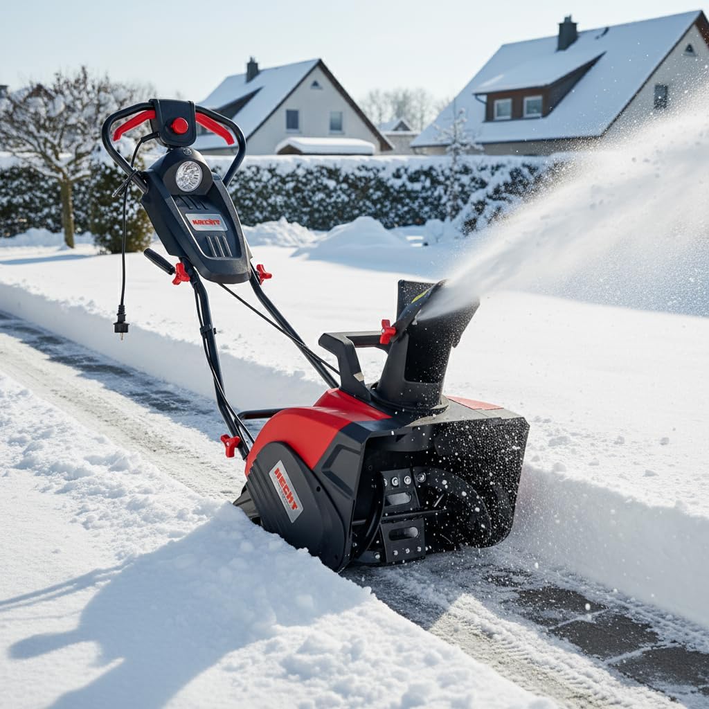 Hecht Schneefräse, 2000 W, 51 cm, Schwarz, Elektro, mit LED-Scheinwerfer