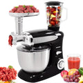 Syntrox Germany Universalküchenmaschinen, Schwarz, Küchenmaschine Deluxe Fleischwolf & Mixer, Rührmaschine mit Zubehör