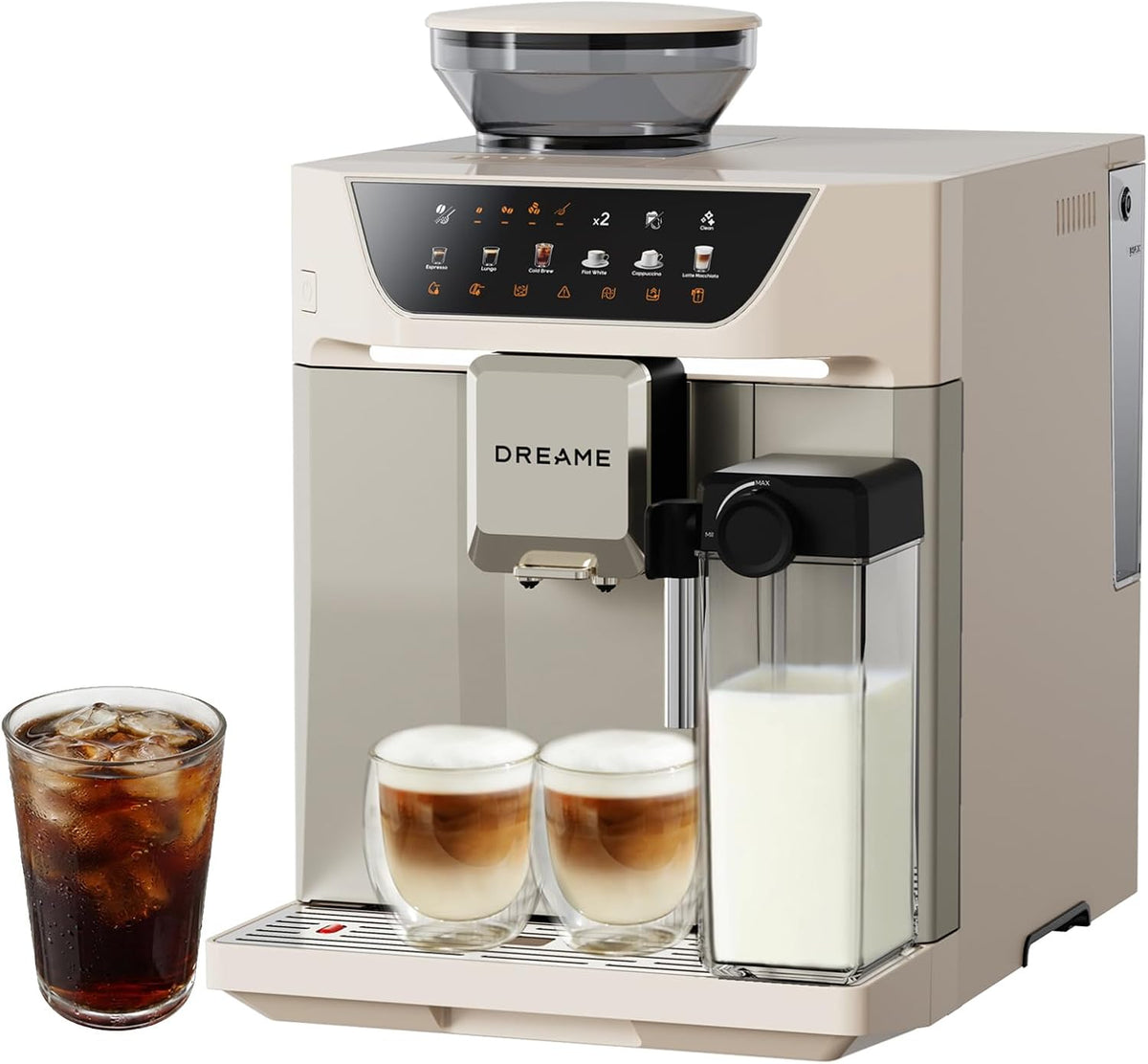 dreame Kaffeevollautomat, Schwarz/Silber, Ecceluxe Master, Cold Brew auf Knopfdruck