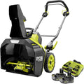 RYOBI Schneefräse, 4,0 Ah, 45 cm, 18 V, Schwarz, ONE+ Akku- RY18STX45A-240, Räumbreite, inkl. 2 x Akku und 2, 0 A Ladegerät