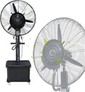 Romyqpipy Standventilatoren, 42 L, Weiß, Vertikaler Industrieller Nebelventilator mit Tank, 3 Geschwindigkeiten