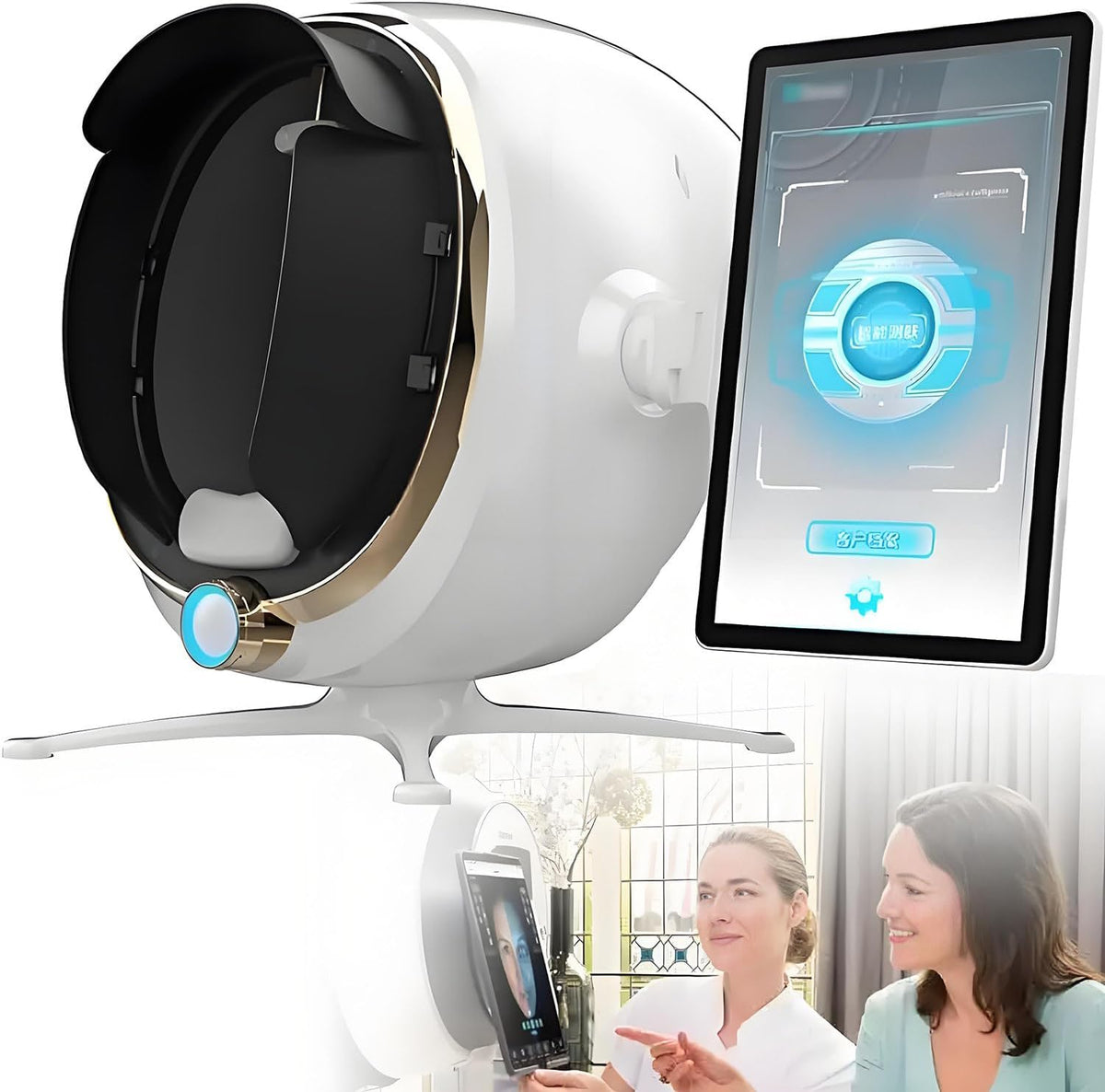 MLYYYDSS Kamera, 13,3 Zoll, Schwarz, 3D Digital Skin Analyzer Detector, AI Smart Facial Skin Analysis Machine, 36 Millionen Pixel