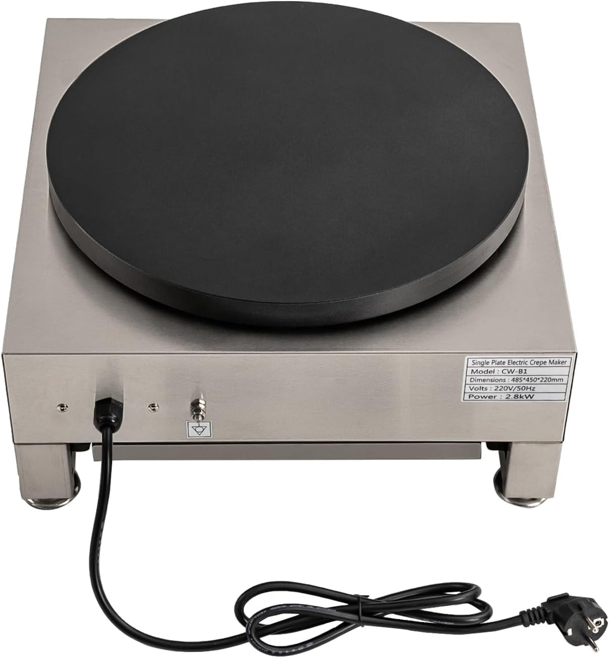 YNAADYH Crepesmaker, 201 Edelstahl, Gusseisen p > > >, Schwarz, Elektrische Crepes Maker Crepeseisen Crepesplatte Creperie