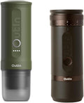 OutIn Kaffeemaschine, Schwarz/Silber, Nano tragbare Espressomaschine Fino tragbare elektrische