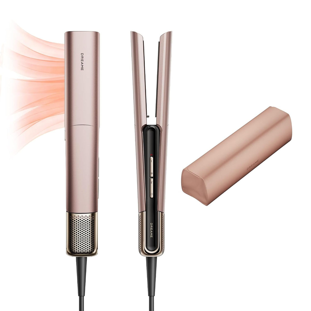 dreame Haarglätter, Schwarz, Aero Straight Pro, Glätteisen & Haartrockner in einem