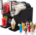 serebrant Eismaschine, 2 L, Grau, Slush Maschine 2 x Slushie Maschine mit 7 smarten Programmen, Soft für Zuhause mit LED-Display und 2 Tanks