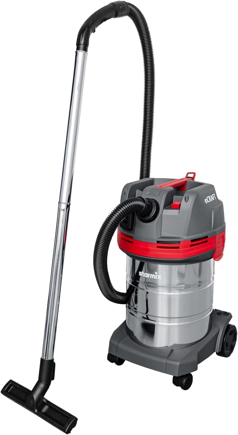Starmix Nass-Trockensauger, 1400 W, 9,5 m, 27 L, Silber, eCraft APL-1430 EWR - Nass-/Trockensauger Staubklasse L