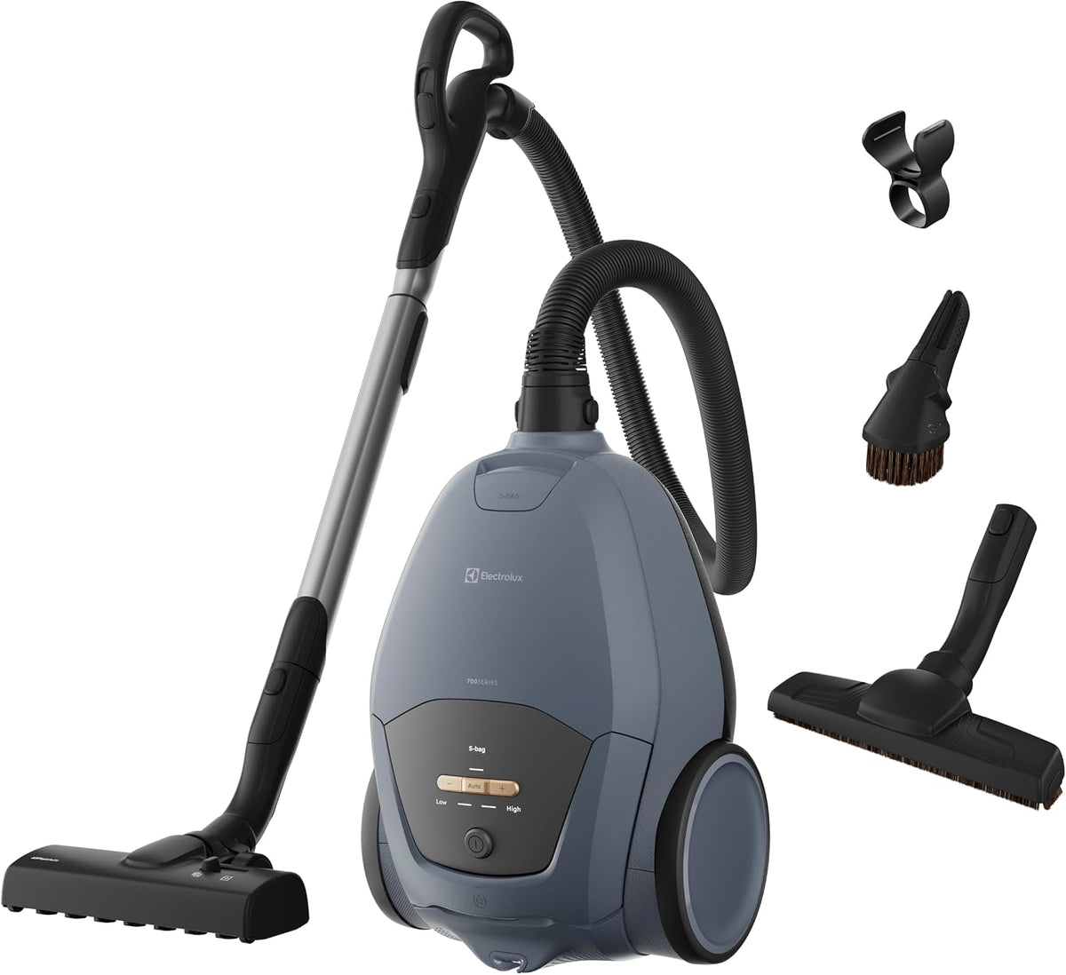 Electrolux Staubsauger, 59 dB, 3,5 l, 12 m, Schwarz, 700 Silent mit Beutel EB71U2LDB, Ultra leise, AllFloor Bürste für alle Böden