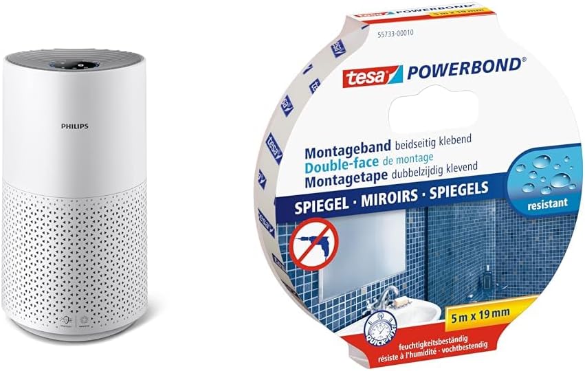 Philips Domestic Appliances Dunstabzugshaube, 78 m, Weiß, Luftreiniger Smart 1000i Serie - Reinigt Räume bis zu ² &