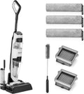 4Swiss Nass-,Trockensauger für Werkstätten, Schwarz, VC024 Nass Trockensauger, All-in-One Saugwischer Kabellos mit Wischfunktion