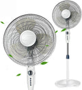 XTTY Standventilatoren, Weiß, 2H Smart Timing Lüfter, 3 Geschwindigkeitsstufen/Schwenkender Lüfterkopf, Leiser Betrieb Kaltluftumwälzer