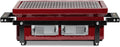 Kamado BONO Holzkohlegrill, 40x22 cm, Rot, HIBACHI EVO Tischgrill Keramik Royal Red, Rechteckiger Mini Grill, Japanischer