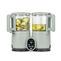 Babymoov Mixer, Grün/Silber, Nutribaby Glass Green Celadon - Babynahrungszubereiter aus, 4-in-1: Dampfgaren, Mixen