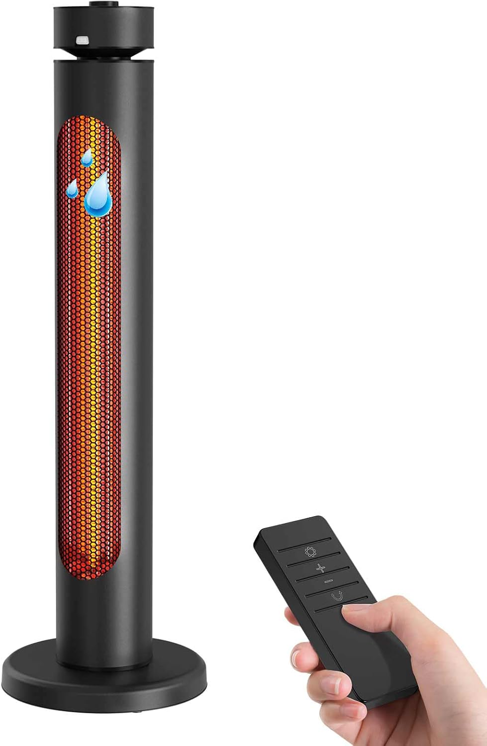 SOUTHEATIC Heizstrahler, 2000 W, Schwarz, Infrarot Stand, Terrasse Outdoor