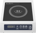 SABUIDDS Kochfeld, 35 cm, Mikrokristallines Glas, Edelstahl, Silber, Induktions Mobil Induktionskochplatte 1 Platte 3500 Watt