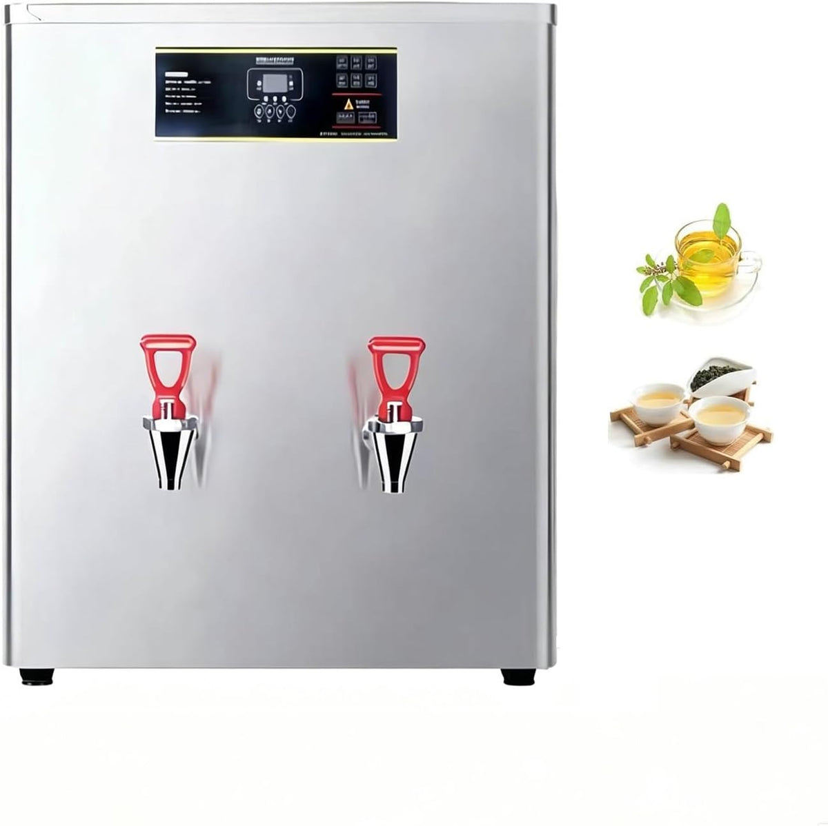 SHENGQION Heißwasserspender, 85 l, Silber, Gewerblicher Heißwasserbereiter für Gastronomie, einstellbarer (40, 100 °C)
